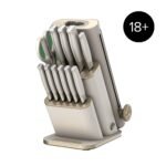 Ninja™ StaySharp 13-Piece Knife Block Set & Removable Sharpener - Stone Gold