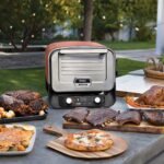 Ninja™ Woodfire Outdoor Oven, Artisan Pizza Maker and BBQ Smoker with Stand & Cover