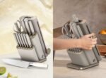 Ninja™ StaySharp 13-Piece Knife Block Set & Removable Sharpener - Stone Gold - Image 7